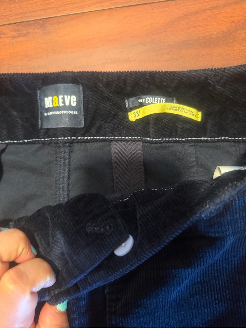Anthropologie Maeve Colette Corduroy Pants in black - Picture 3 of 10